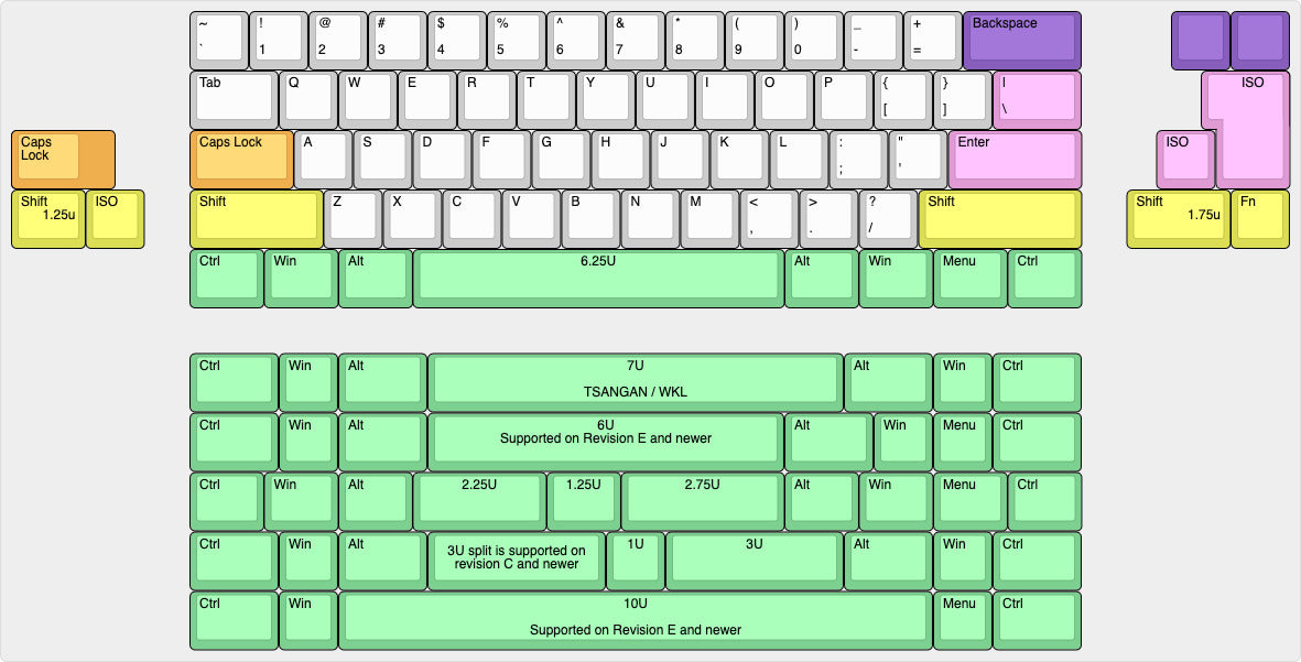 Amazon.com: Ussixchare Keycaps 60 Percent 104 Backlit PBT