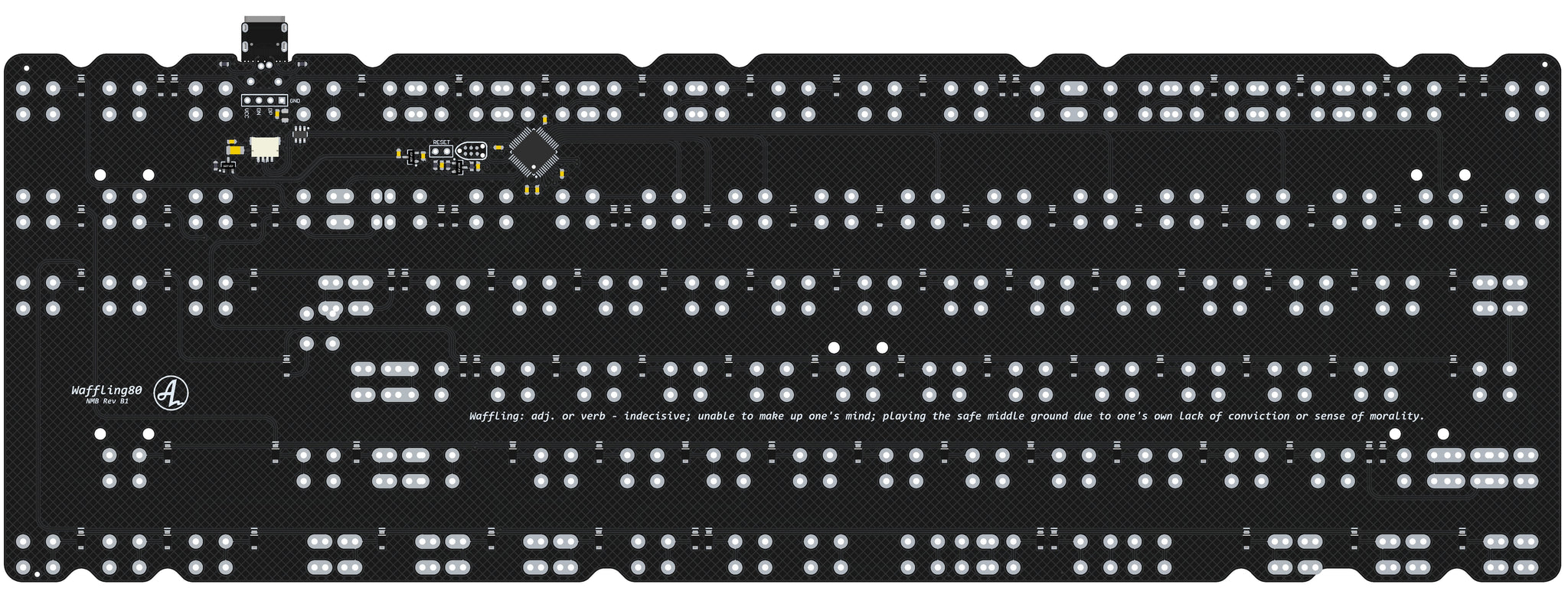 Waffling80 TKL PCB – 4pplet
